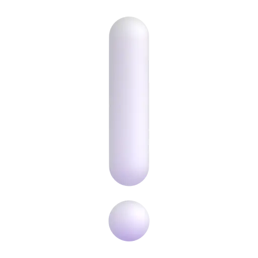 White Exclamation Mark Ornament