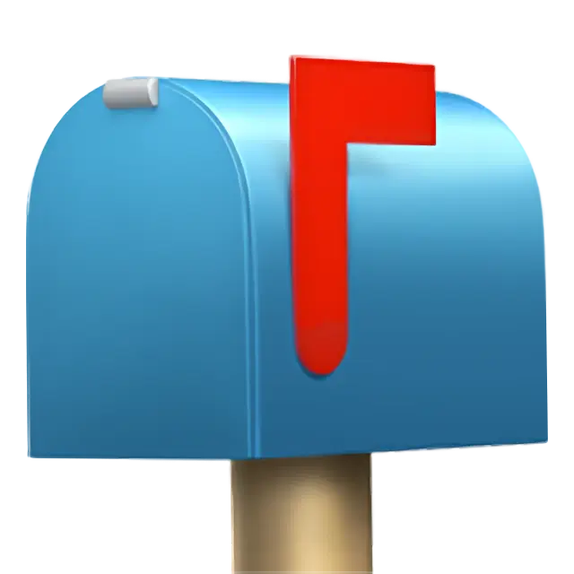 Closed Mailbox With Raised Flag