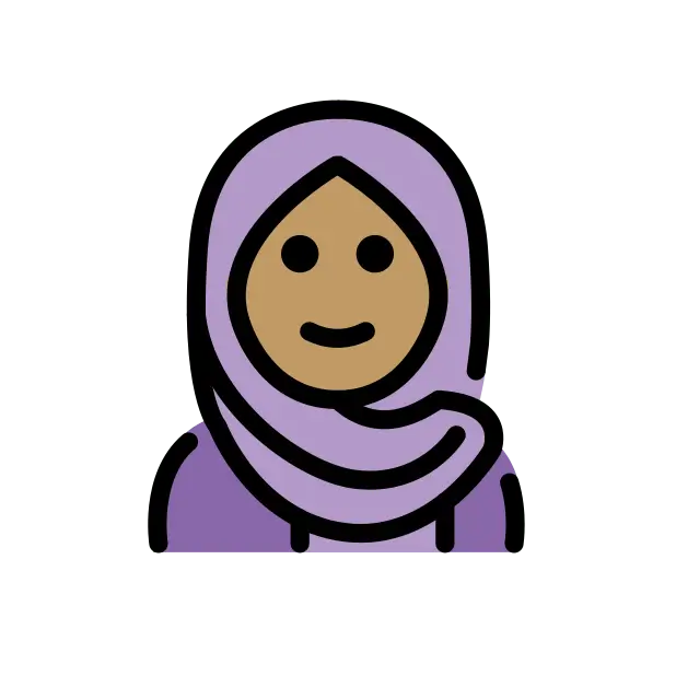 Woman With Headscarf: Medium Skin Tone