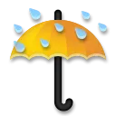 带雨点的雨伞