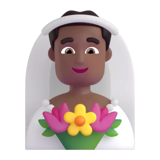 Man With Veil: Medium-Dark Skin Tone