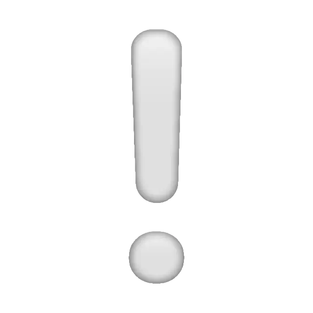 White Exclamation Mark Ornament