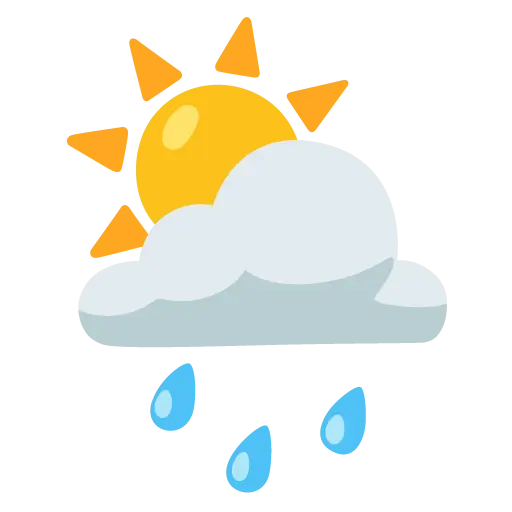雨と雲の後ろに白い太陽