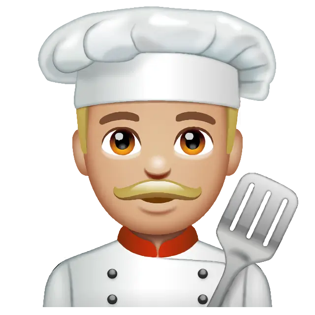 Man Cook: Medium-Light Skin Tone