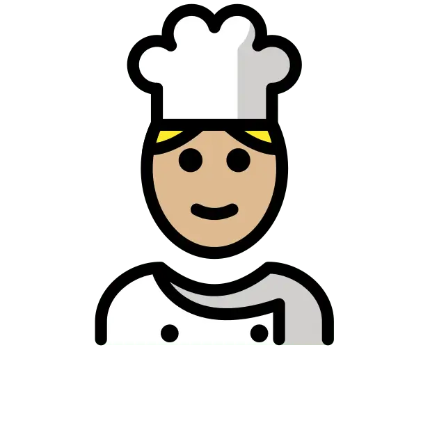 Man Cook: Medium-Light Skin Tone