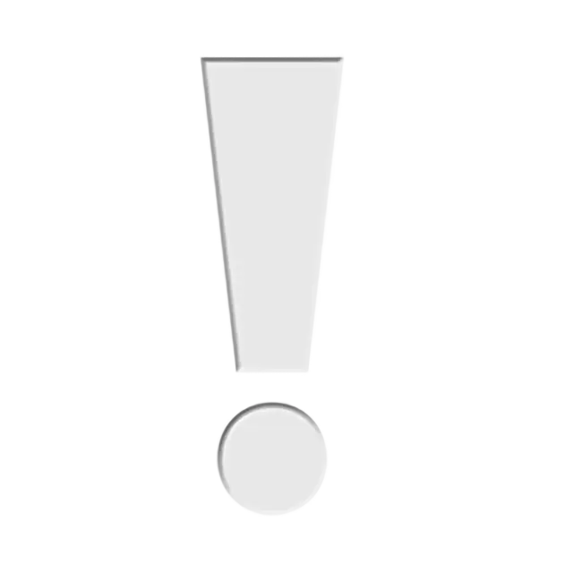 White Exclamation Mark Ornament